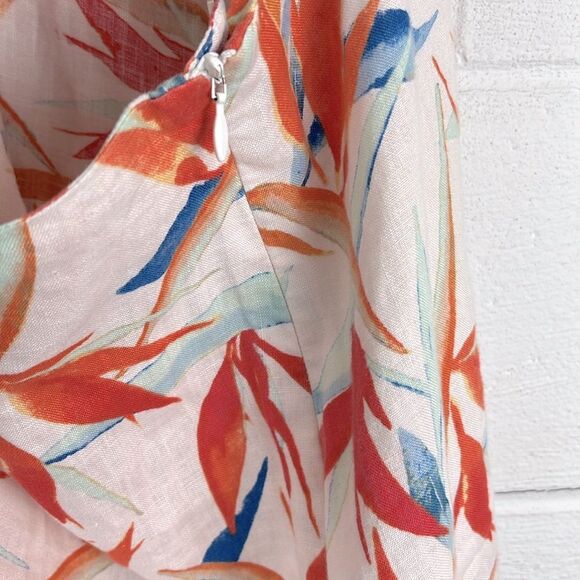 Tommy Bahama women’s floral tropical linen unlined skirt preppy size 10 - Picture 5 of 7